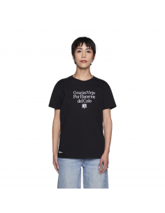 Polera mujer mensaje negra...