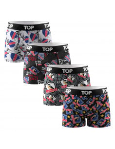 Pack 4 boxer medio algodón...