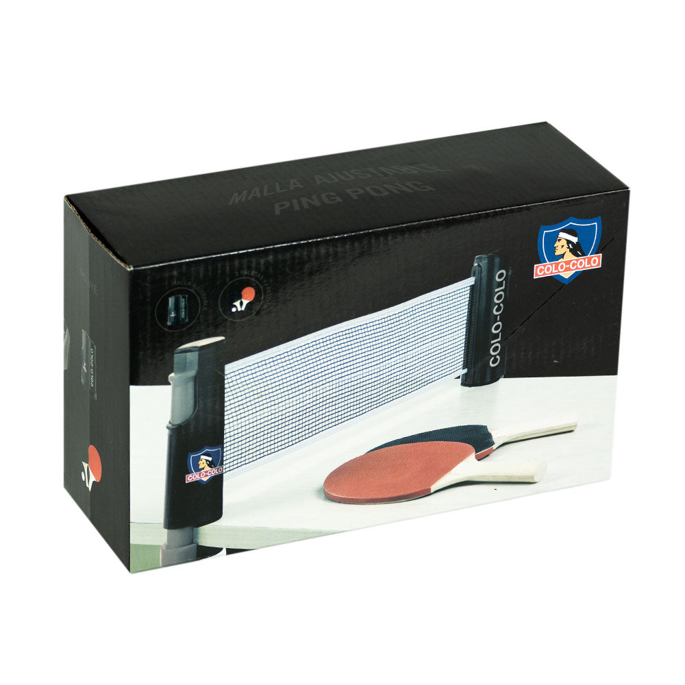 Malla de ping pong ajustable Colo-Colo + 2 paletas