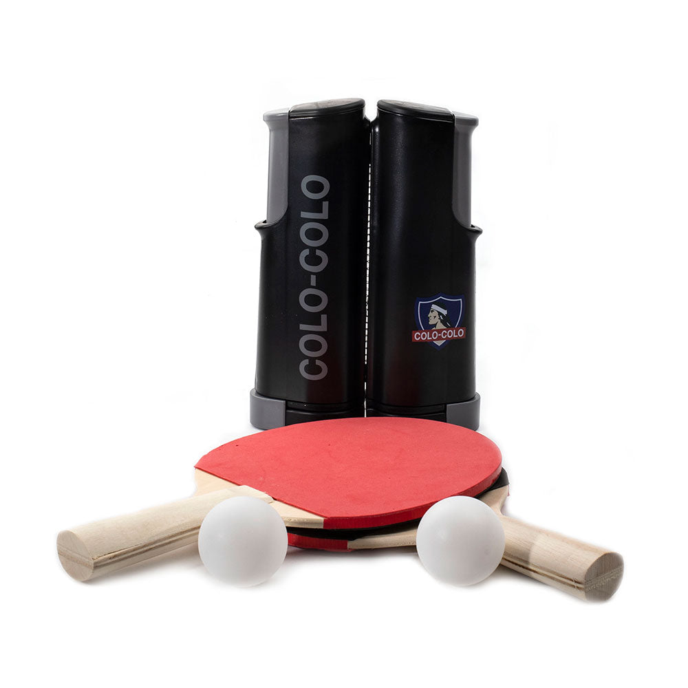 Malla de ping pong ajustable Colo-Colo + 2 paletas