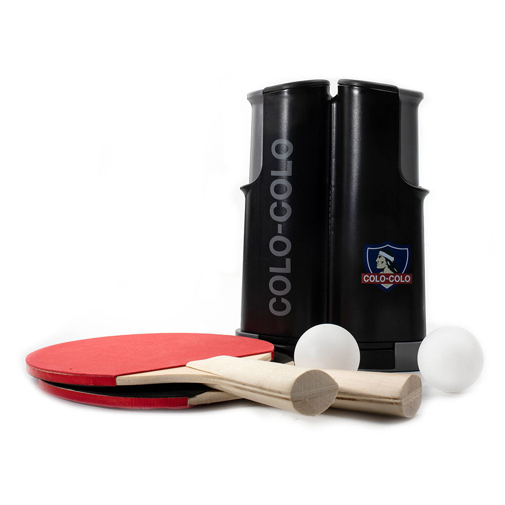 Malla de ping pong ajustable Colo-Colo + 2 paletas