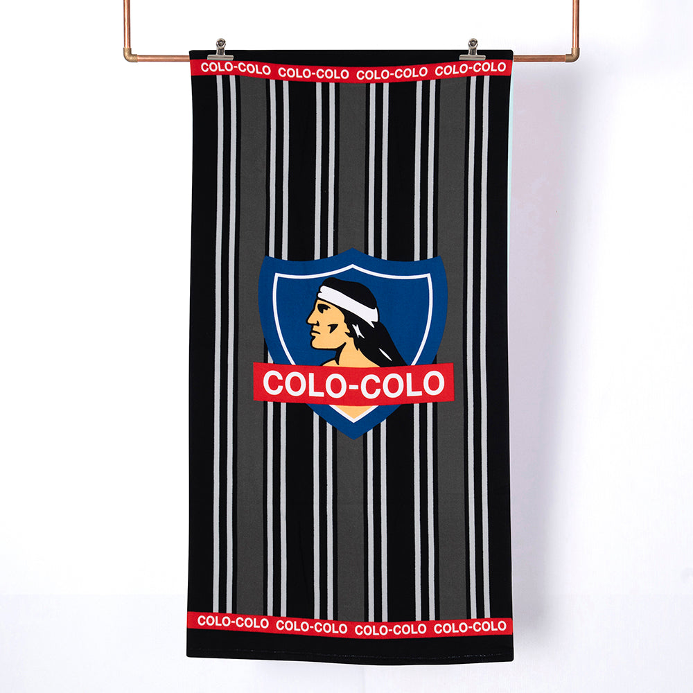 Toalla de Playa con Bolso 70x140 + 33x42 Colo-Colo Grises