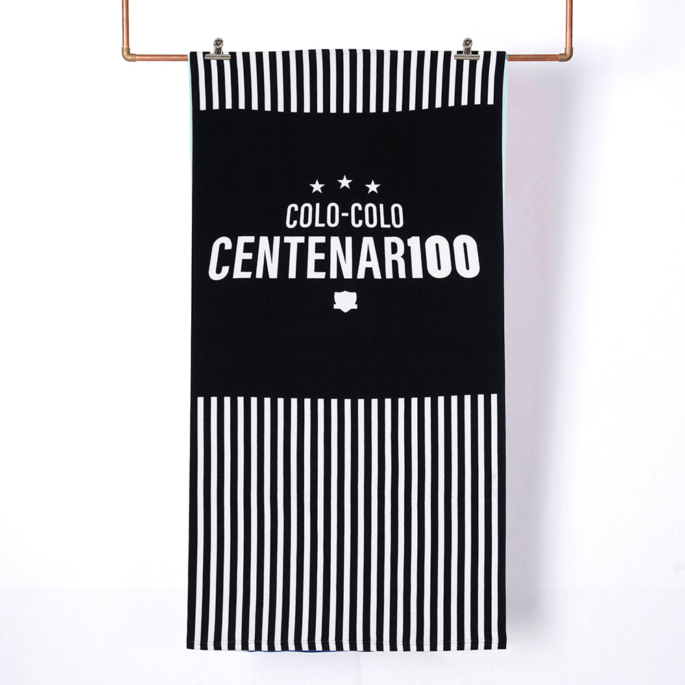 Toalla de Playa con Bolso 70x140 + 33x42 Colo-Colo Black Hite