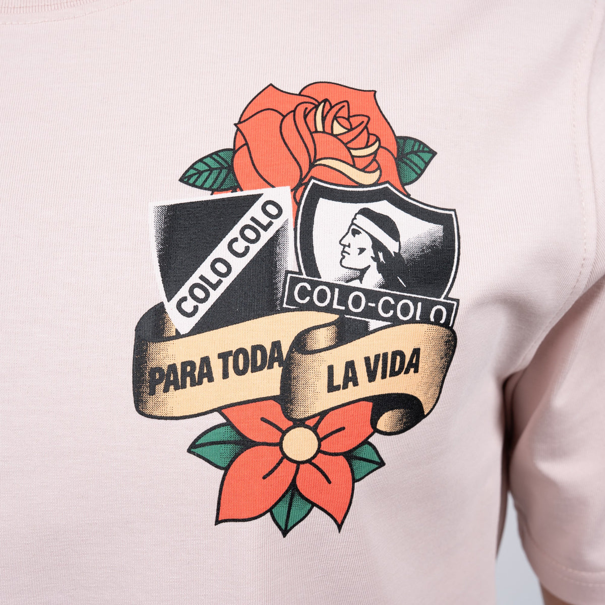 Polera rosa "para toda la vida" 2026
