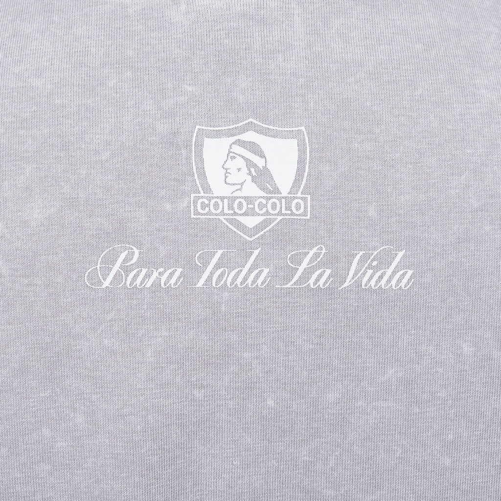 Polera gris logo Cacique 2026