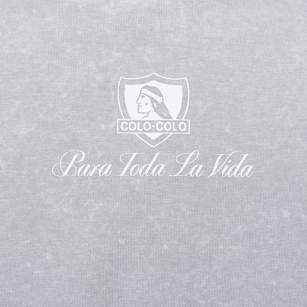 Polera gris logo Cacique 2026