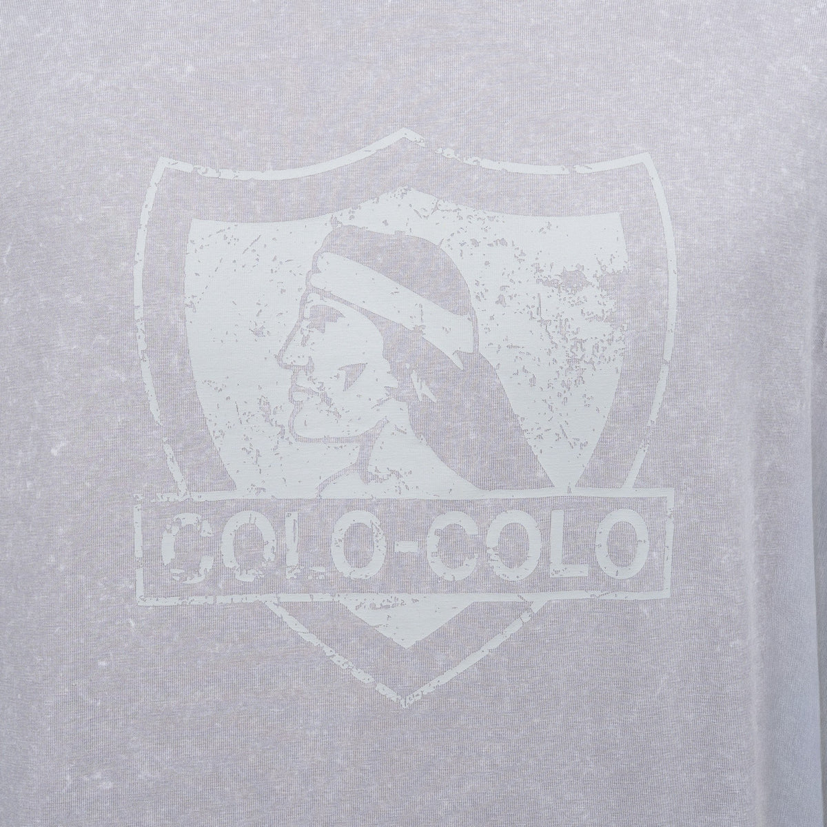 Polera gris logo Cacique 2026