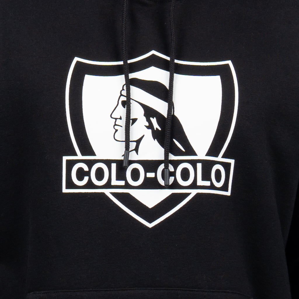 Polerón negro con capucha escudo 2026