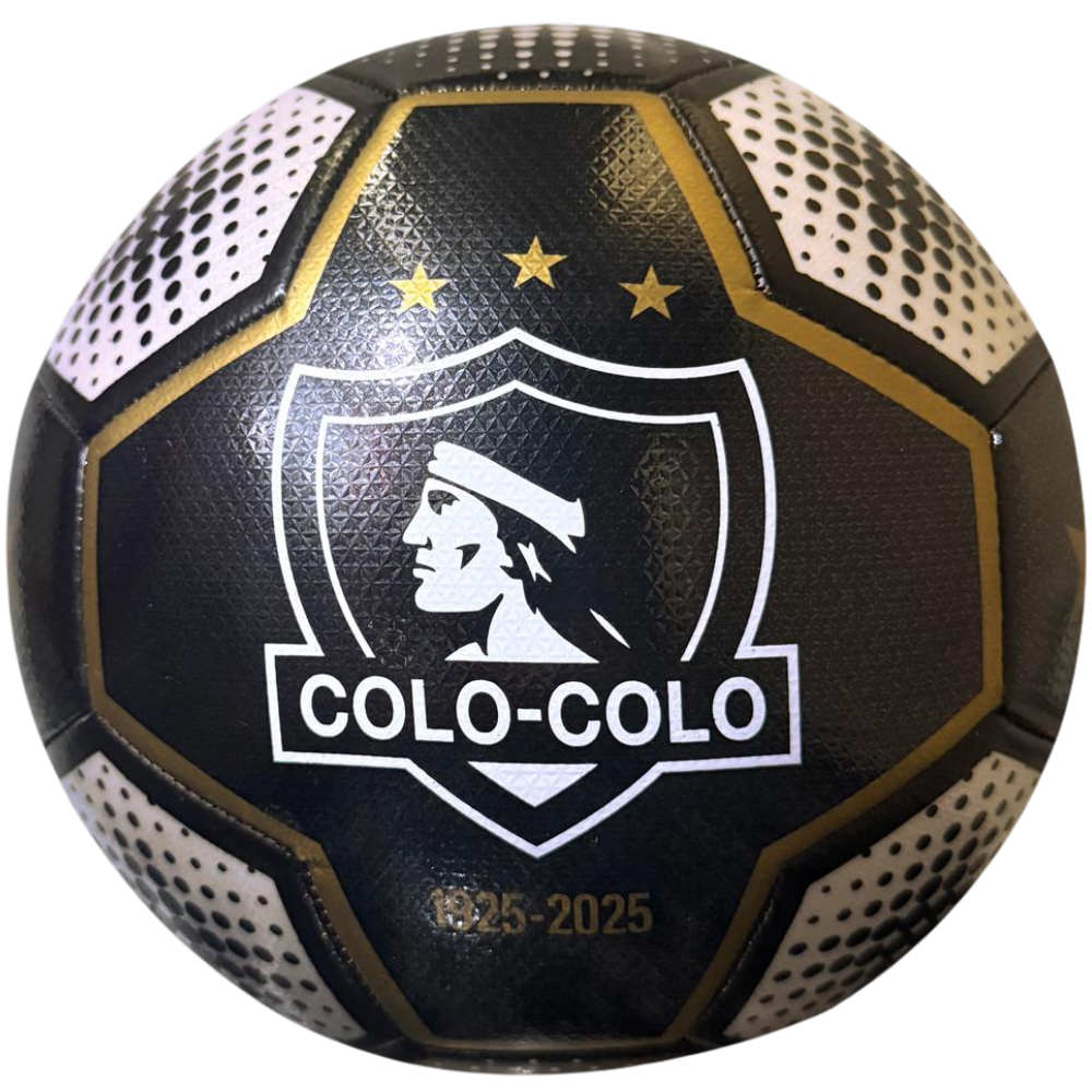Mini Balón Colo-Colo Negro escudo blanco