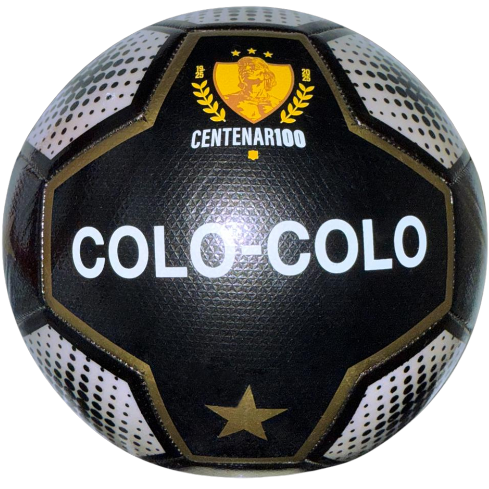 Mini Balón Colo-Colo Negro escudo blanco