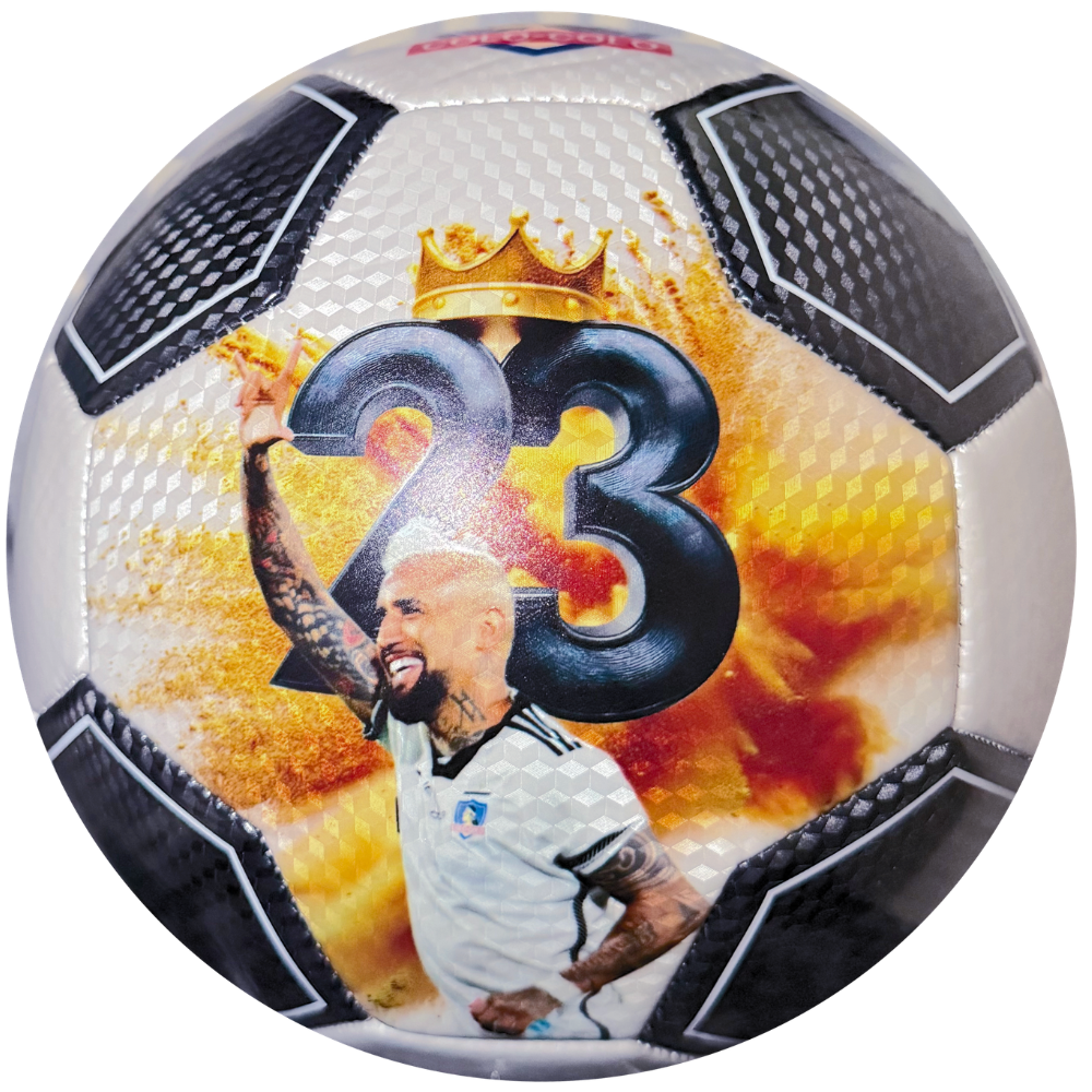 Mini Balón Colo-Colo Blanco Arturo Vidal