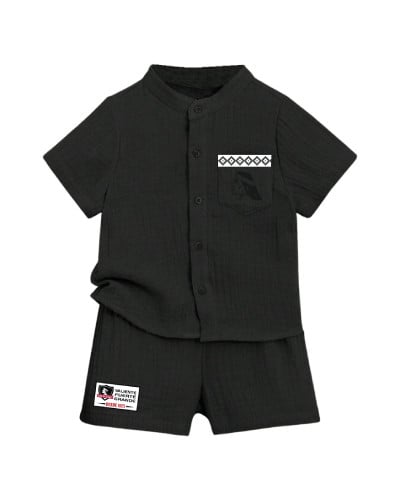 Conjunto negro camisa y short