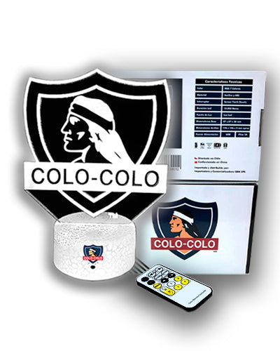 Lámpara 3D Colo Colo Base Agrietada + Control Remoto