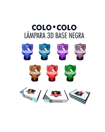 LÁMPARA ILUSIÓN 3D COLO COLO BASE NEGRA
