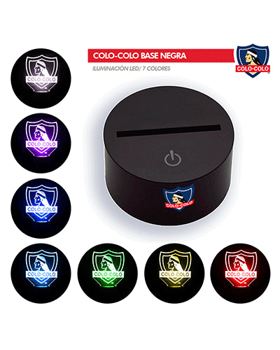 LÁMPARA ILUSIÓN 3D COLO COLO BASE NEGRA