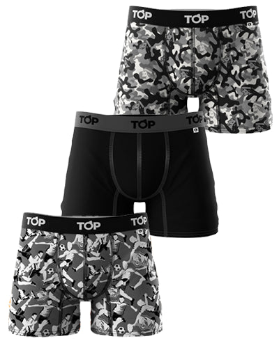 PACK 3 BOXER TOP MICROFIBRA ESTAMPADO CC 208MCOCP3C1