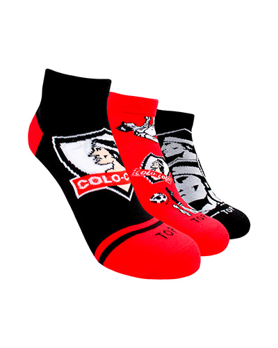 Pack calcetín tobilleros rojo niñ@s