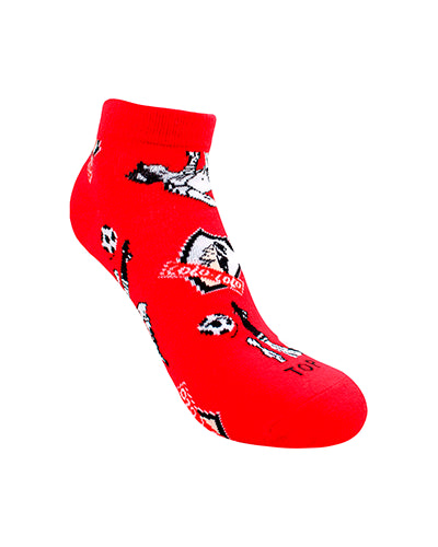 Pack calcetín tobilleros rojo niñ@s