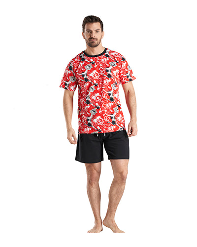 Pijama algodón hombre CC rojo