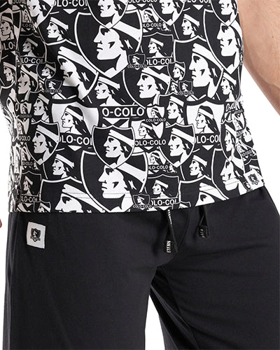 Pijama algodón hombre CC negro