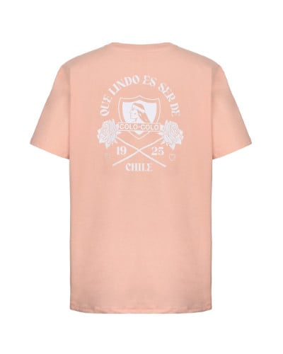 Polera CC "Qué lindo es ser" rosa oversize