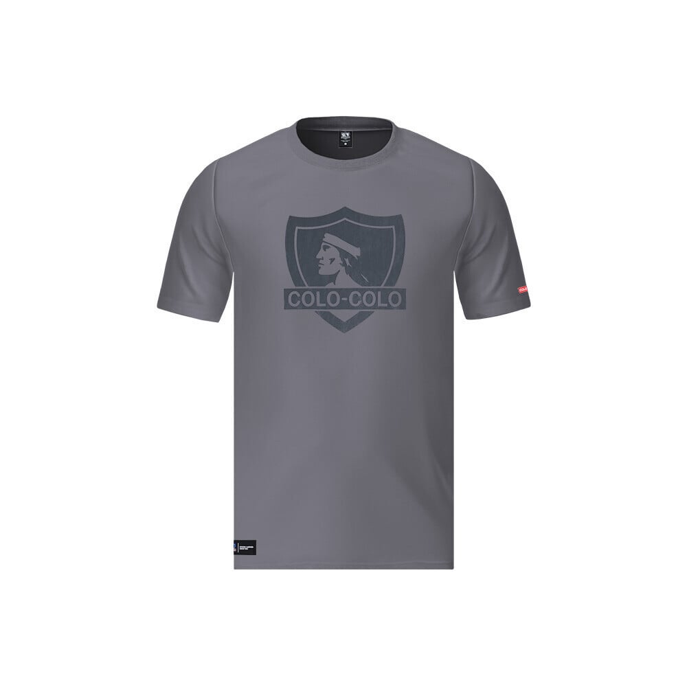 POLERA GRIS COLO COLO ESCUDO