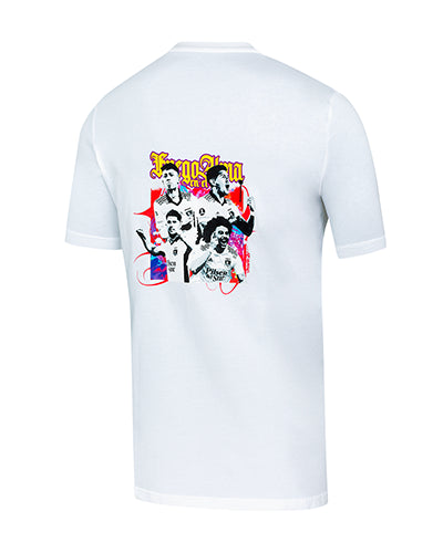 Polera hombre deportiva blanca colección Louvre