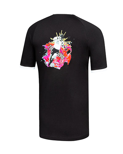 Polera hombre negra 3 rayas colección Louvre 2023