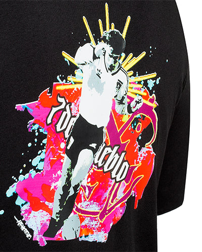 Polera hombre negra 3 rayas colección Louvre 2023