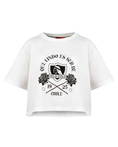 Polera mujer "Qué lindo es ser" blanca 2024
