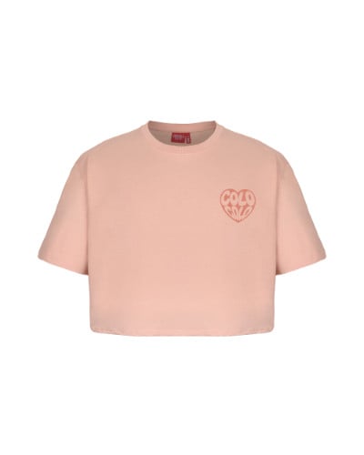 Polera mujer "Qué lindo es ser" rosa 2024