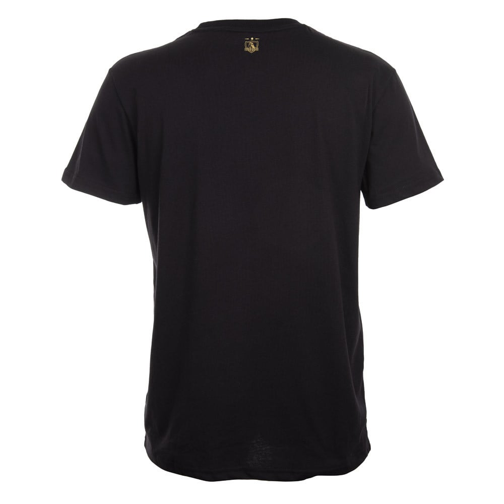 Polera Negra Big Logo Dorado