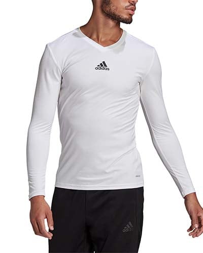 Polera team base blanca ajustada
