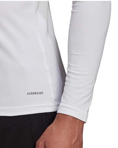 Polera team base blanca ajustada