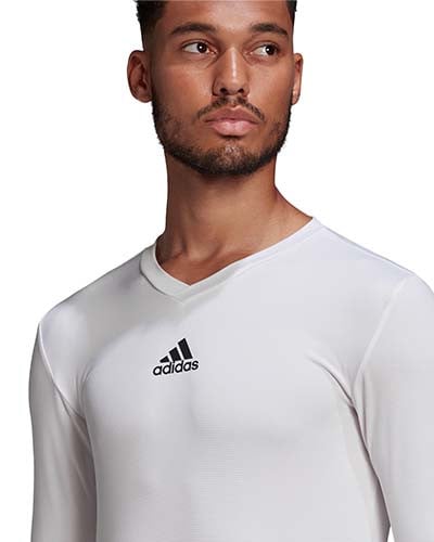 Polera team base blanca ajustada