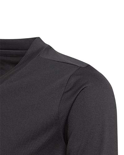 Polera team base negra ajustada niñ@