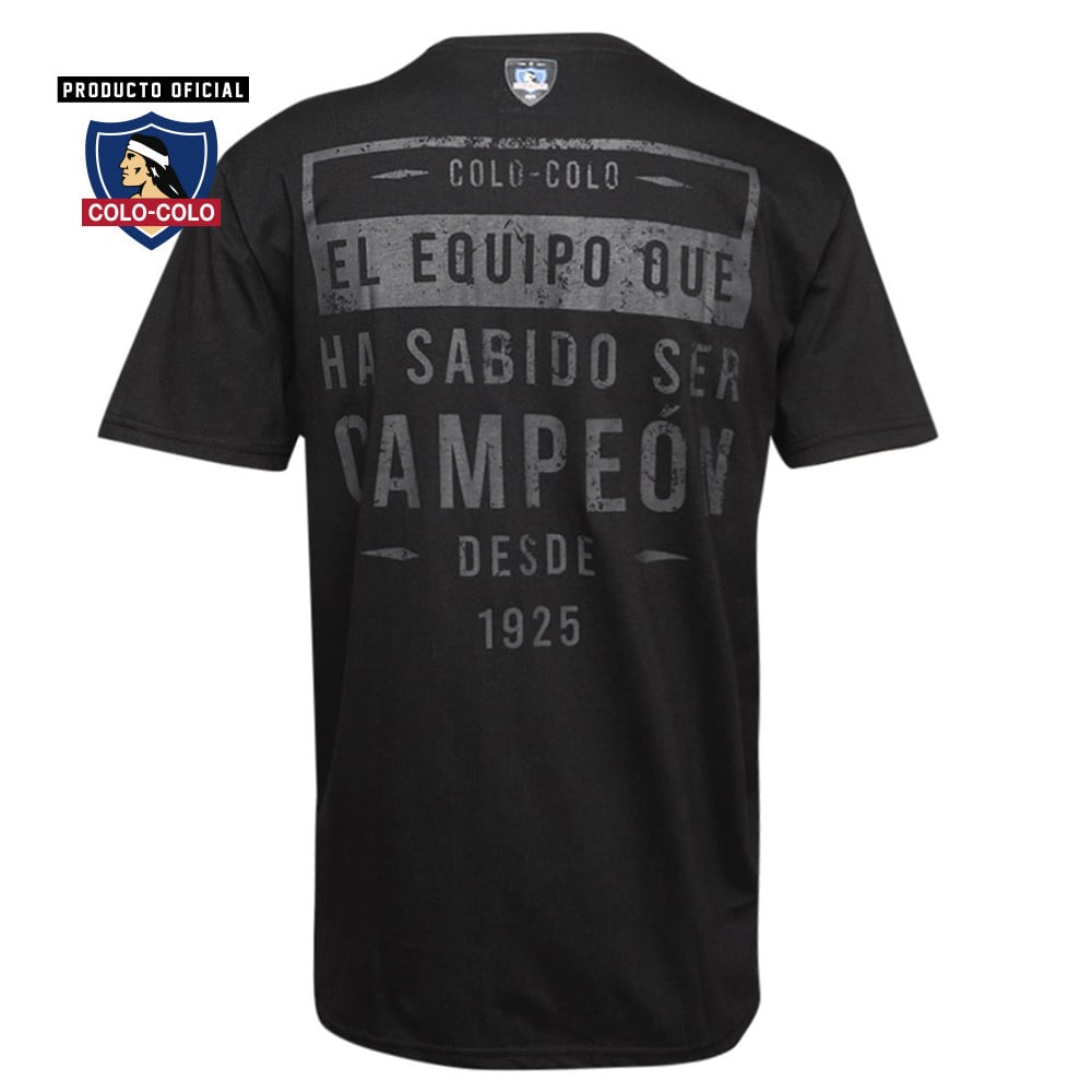 Polera Urbana Big Print Negra Colo-Colo