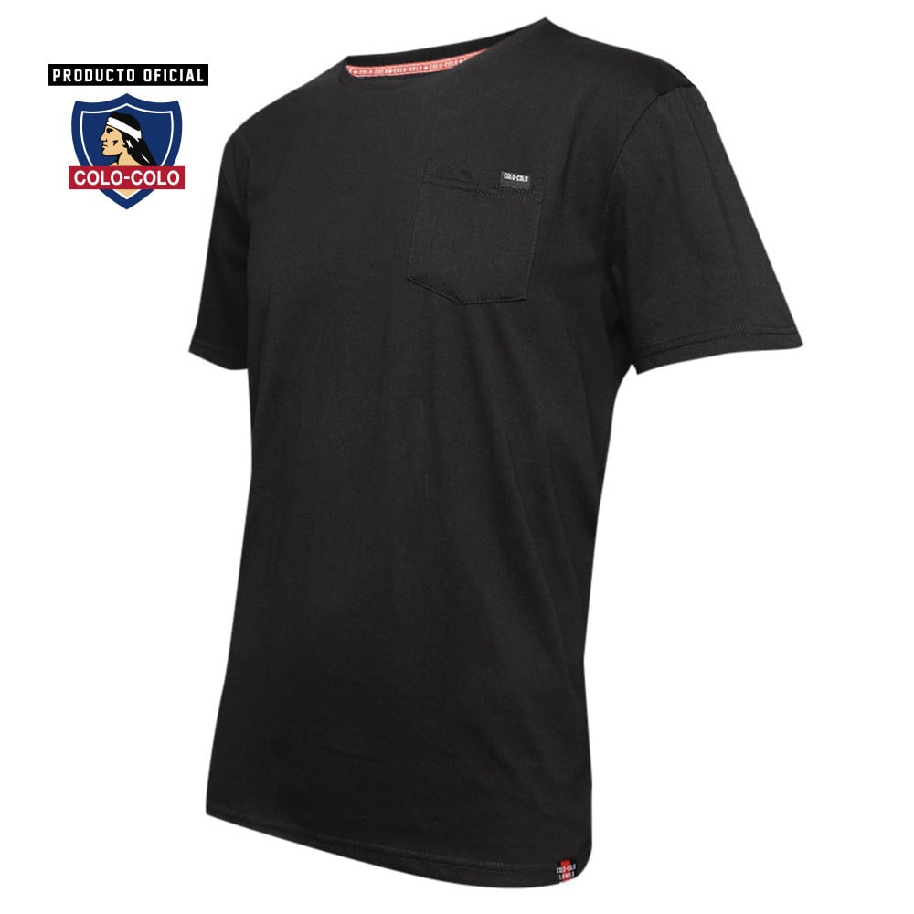 Polera Urbana Big Print Negra Colo-Colo
