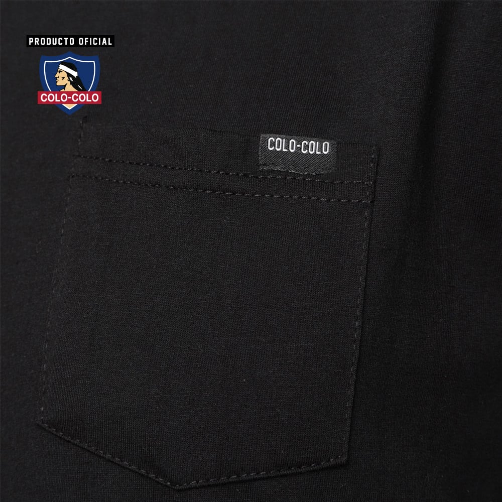 Polera Urbana Big Print Negra Colo-Colo
