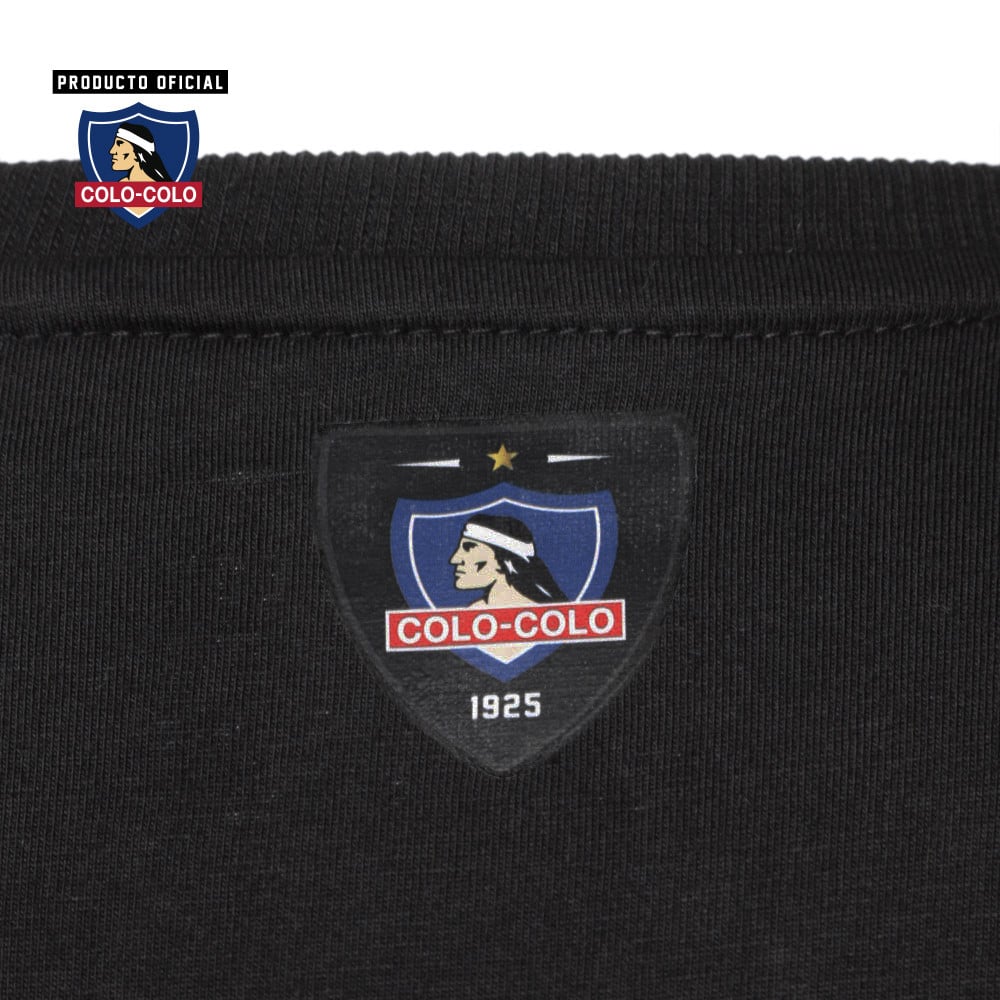 Polera Urbana Negra Big Logo Colo-Colo