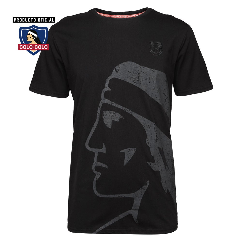 Polera Urbana Negra Big Logo Colo-Colo
