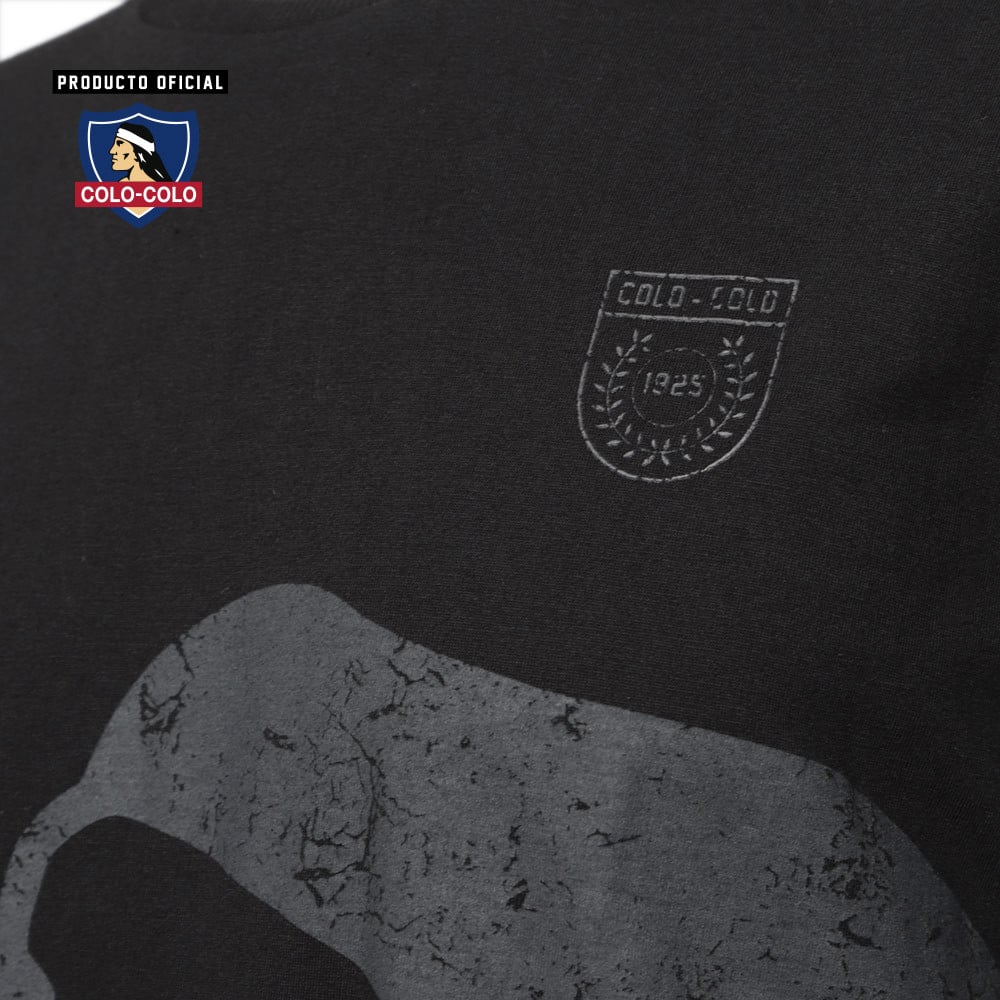 Polera Urbana Negra Big Logo Colo-Colo