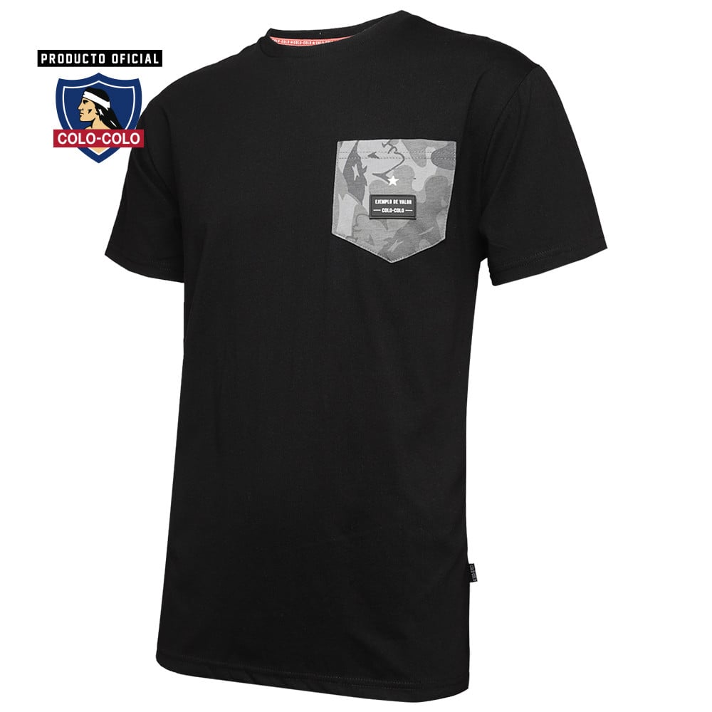 Polera Urbana Negra/Camo Colo-Colo