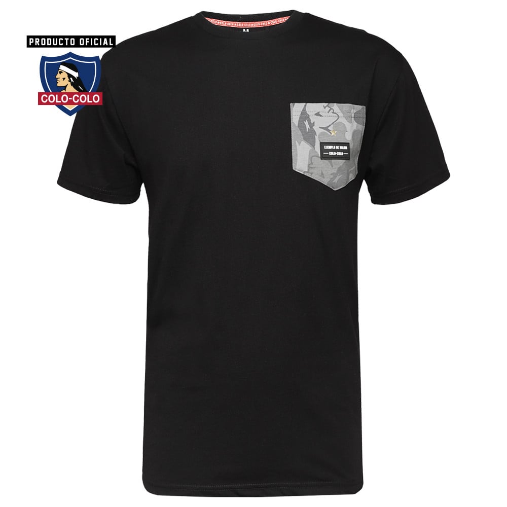 Polera Urbana Negra/Camo Colo-Colo