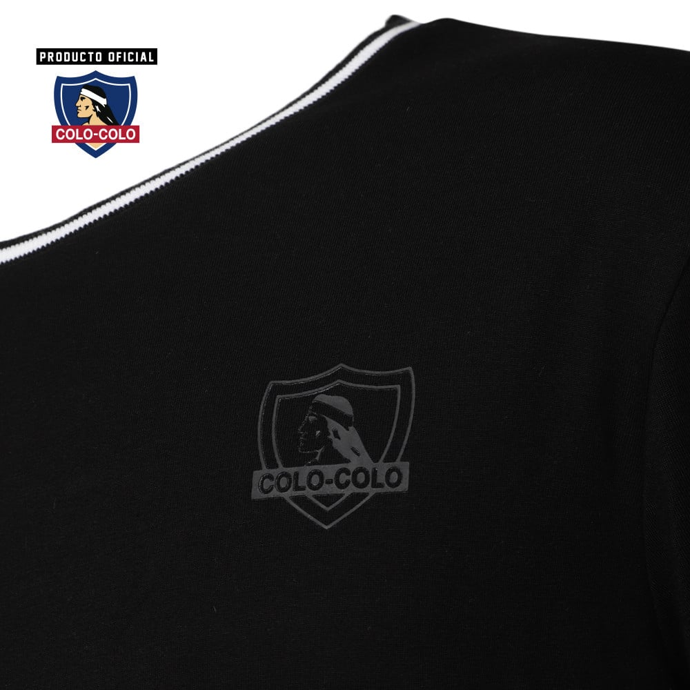 Polera Urbana Negra/Blanca Colo-Colo