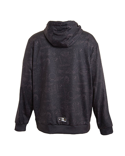 POLERON HODDIE COLO COLO NEGRO ESTAMPADO