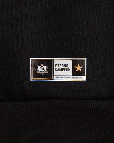 POLERON HODDIE COLO COLO NEGRO CON CIERRE