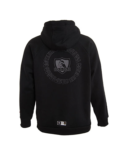 POLERON HODDIE COLO COLO NEGRO CON CIERRE