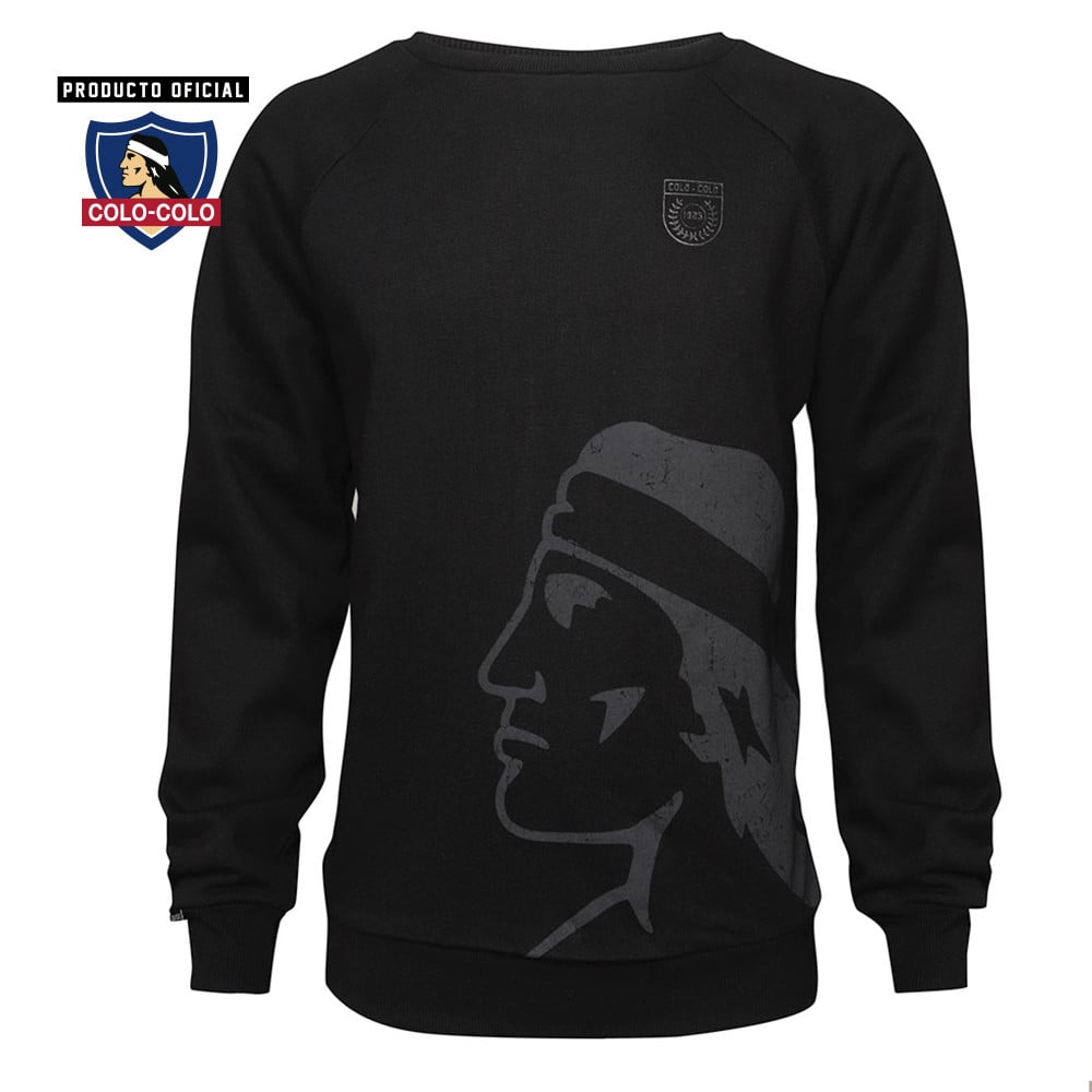 Poleron Urbano Negro Big Logo Colo-Colo