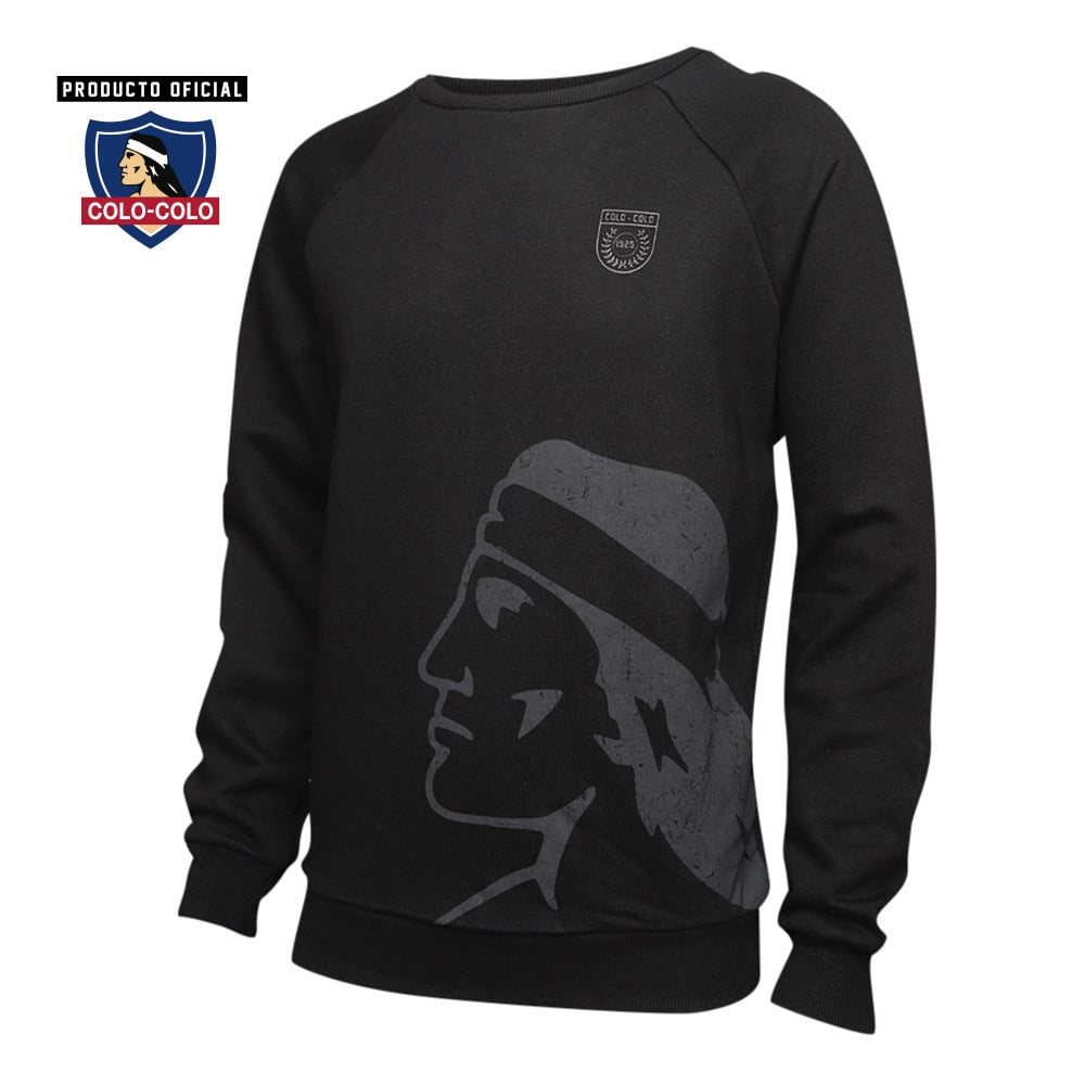Poleron Urbano Negro Big Logo Colo-Colo